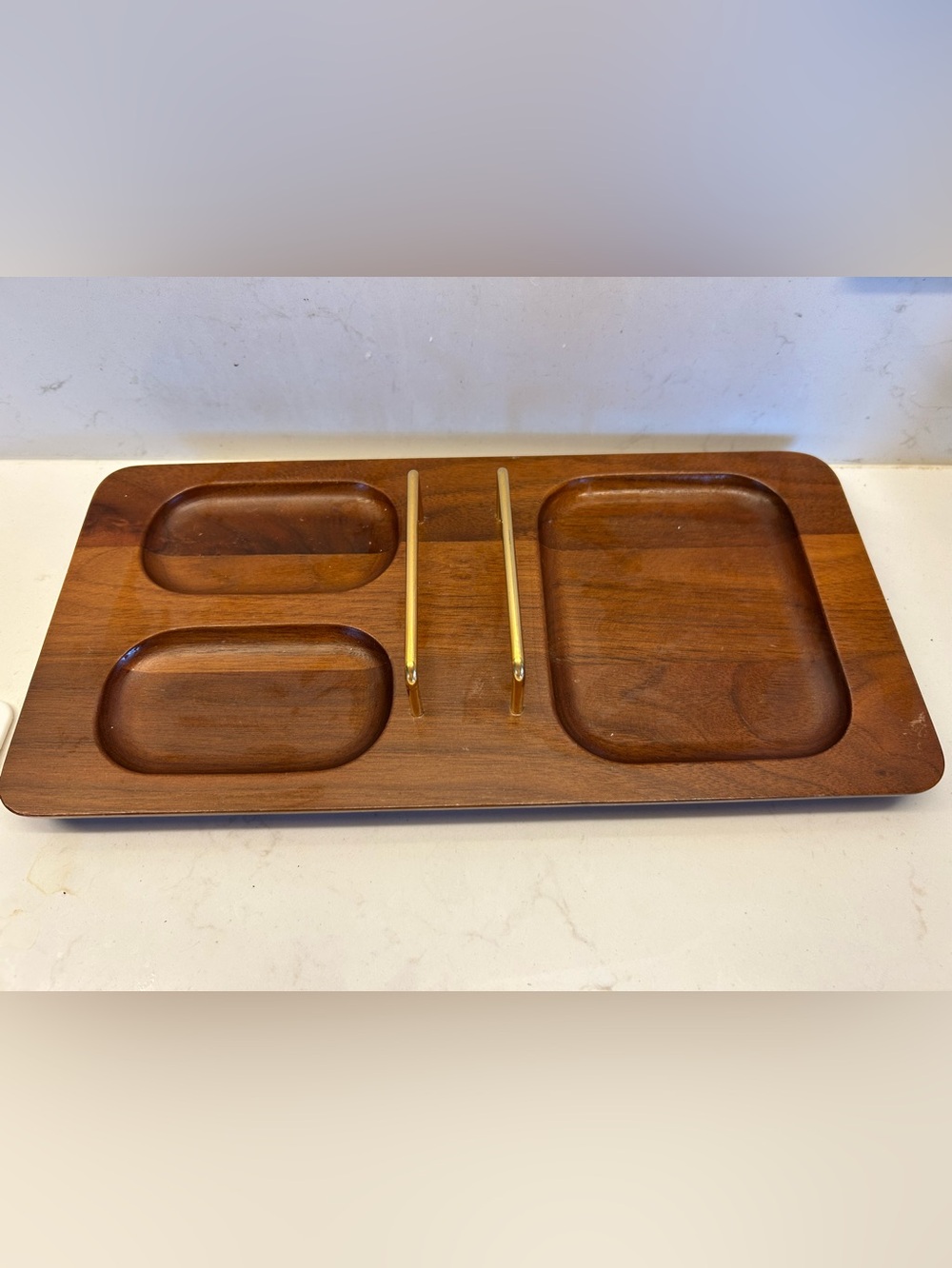 MCM Mission Crafted California Solid Walnut  Desk Organizer Valet
